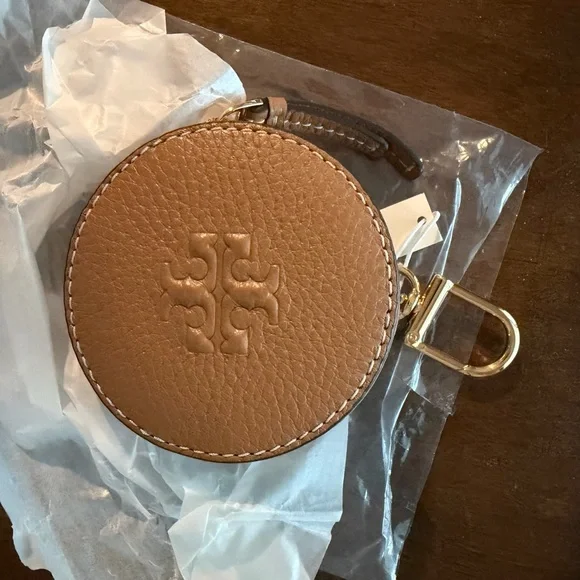 NWT 150410 Tory Burch Brown Leather Thea Coin Purse Pouch - Picture 1 of 14